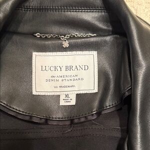 Women’s Lucky Brand Black Faux Leather Jacket